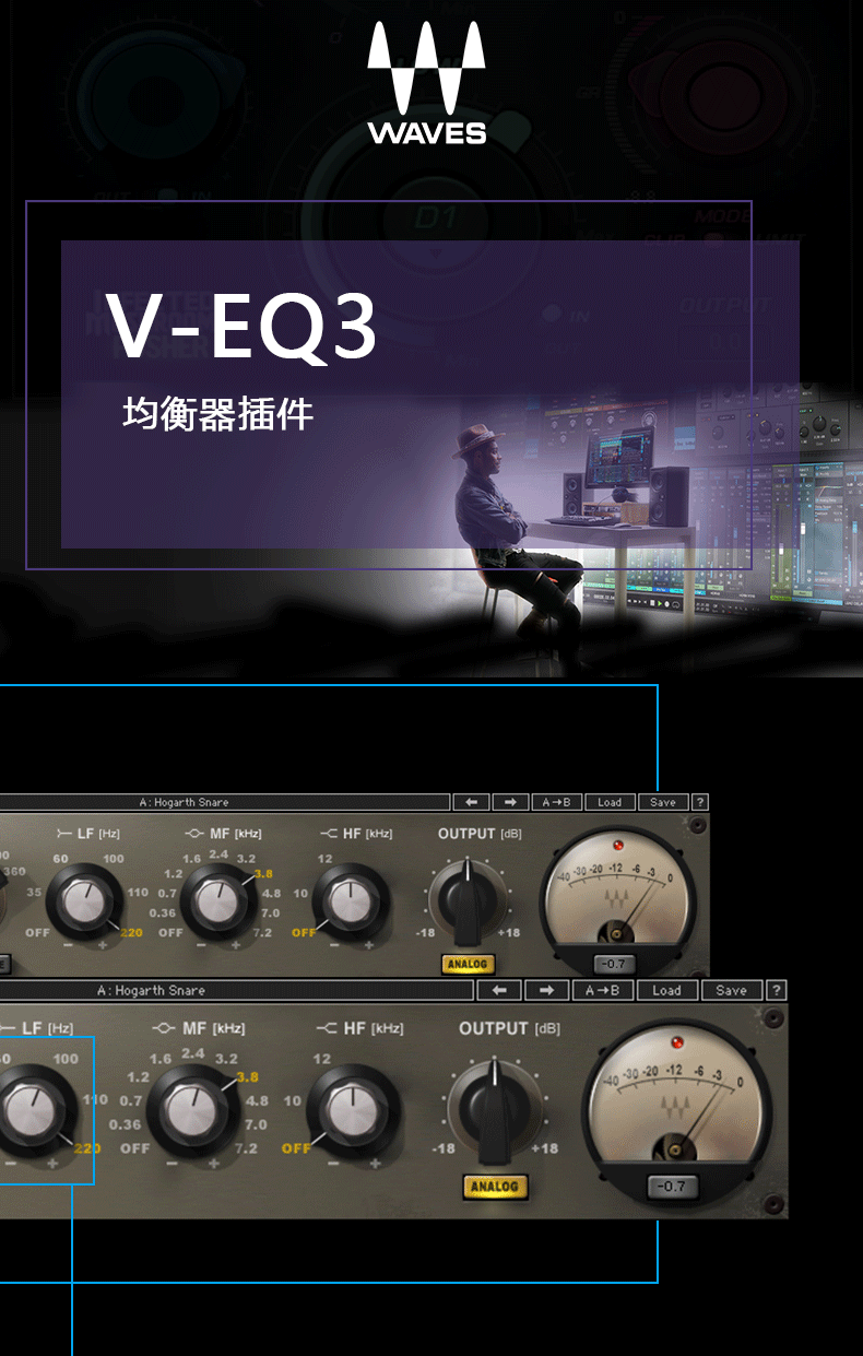  V-EQ3经典均衡器的插件修音调音音乐制作插件(图1)